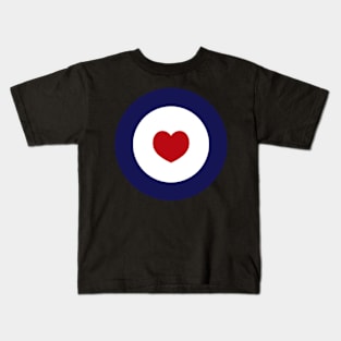 Mod Heart - Black Background Kids T-Shirt